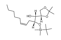 (1R,2R,Z)-2-((tert-butyldimethylsilyl)oxy)-1-((S)-2,2-dimethyl-1,3-dioxolan-4-yl)dec-4-en-1-ol Structure