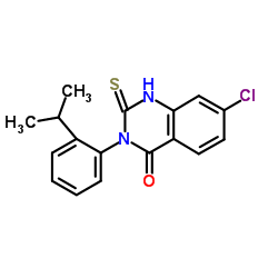 7-chloro-3-(2-isopropylphenyl)-2-mercaptoquinazolin-4(3H)-one结构式