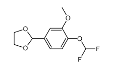 2-(4-(difluoromethoxy)-3-methoxyphenyl)-1,3-dioxolane Structure