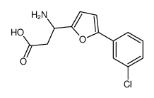 3-氨基-3-[5-(3-氯苯基)-2-呋喃]-丙酸结构式