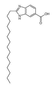 2-pentadecyl-3H-benzimidazole-5-carboxylic acid结构式