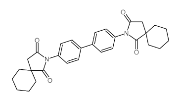 2-Azaspiro[4.5]decane-1,3-dione,2,2'-[1,1'-biphenyl]-4,4'-diylbis- (9CI) structure