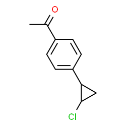 1-[4-(2-CHLOROCYCLOPROPYL)PHENYL]ETHAN-1-ONE结构式
