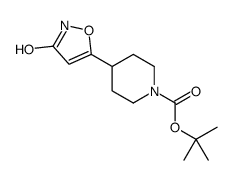 tert-Butyl 4-(3-hydroxyisoxazol-5-yl)piperidine-1-carboxylate结构式