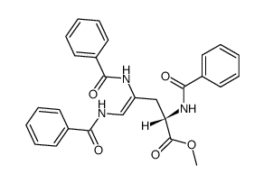 (S)-2,4,5-Tris(benzoylamino)-4-pentenoic Acid Methyl Ester Structure