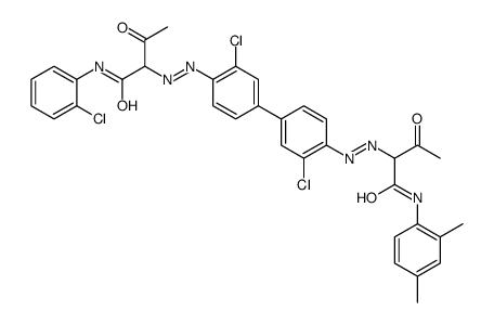 Butanamide, 2-[[3,3'-dichloro-4'-[[1- [[(2-chlorophenyl)amino]carbonyl]-2-oxopropyl]azo ][1,1'-biphenyl]-4-yl]azo]-N-(2,4-dimethylphenyl)- 3-oxo-结构式