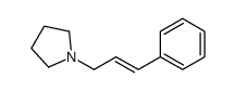 1-(3-phenylprop-2-enyl)pyrrolidine结构式