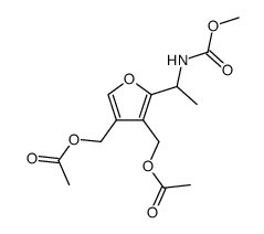 (2-(1-((methoxycarbonyl)amino)ethyl)furan-3,4-diyl)bis(methylene) diacetate Structure