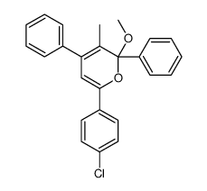 6-(4-chlorophenyl)-2-methoxy-3-methyl-2,4-diphenylpyran结构式