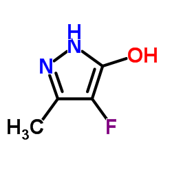 4-Fluoro-3-methyl-1H-pyrazol-5-ol结构式