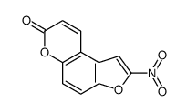 2-Nitro-7H-furo(3,2-f)(1)benzopyran-7-one结构式