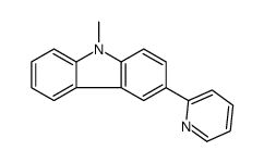 9-methyl-3-pyridin-2-ylcarbazole结构式