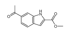 acide acetyl-6 indolecarboxylique-2 de methyle Structure