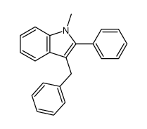 3-benzyl-1-methyl-2-phenyl-1H-indole结构式