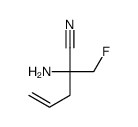 2-amino-2-(fluoromethyl)pent-4-enenitrile结构式