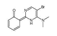 6-[5-bromo-6-(dimethylamino)-1H-pyrimidin-2-ylidene]cyclohexa-2,4-dien-1-one结构式