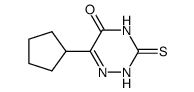 1,2,4-Triazin-5(2H)-one,6-cyclopentyl-3,4-dihydro-3-thioxo-(9CI)结构式