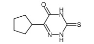 1,2,4-Triazin-5(2H)-one,6-cyclopentyl-3,4-dihydro-3-thioxo-(9CI) Structure