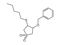 3-(benzyloxy)-4-(pentylthio)tetrahydrothiophene 1,1-dioxide结构式