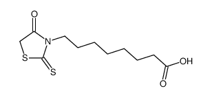 8-(4-oxo-2-sulfanylidene-1,3-thiazolidin-3-yl)octanoic acid结构式