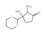 2-Pyrrolidinone,5-(1,3-dithian-2-yl)-5-hydroxy-1-methyl- Structure