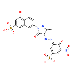 7-[4,5-dihydro-4-[(2-hydroxy-3-nitro-5-sulphophenyl)azo]-3-methyl-5-oxo-1H-pyrazol-1-yl]-4-hydroxynaphthalene-2-sulphonic acid picture