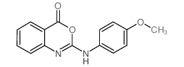 4H-3,1-Benzoxazin-4-one, 2-[(4-methoxyphenyl)amino]- (en)结构式