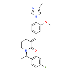 2-PIPERIDINONE,1-[(1R)-1-(4-FLUOROPHENYL)ETHYL]-3-[[3-METHOXY-4-(4-METHYL-1H-IMIDAZOL-1-YL)PHENYL]METHYLENE]-,(3E)- picture