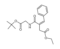 N-(3-(ethoxycarbonyl)-2-benzylidene-1-oxopropyl)glycine tert-butyl ester结构式