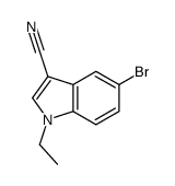 5-bromo-1-ethylindole-3-carbonitrile结构式