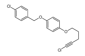 1-chloro-4-[[4-(5-chloropent-4-ynoxy)phenoxy]methyl]benzene Structure