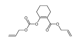2-Allyloxycarbonyloxy-cyclohex-1-enecarboxylic acid allyl ester结构式