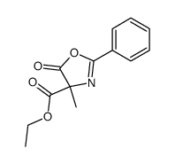 4-Oxazolecarboxylic acid,4,5-dihydro-4-methyl-5-oxo-2-phenyl-,ethyl ester Structure