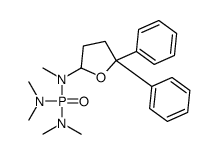 N-[bis(dimethylamino)phosphoryl]-N-methyl-5,5-diphenyloxolan-2-amine结构式