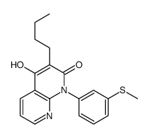 3-butyl-4-hydroxy-1-(3-methylsulfanylphenyl)-1,8-naphthyridin-2-one结构式