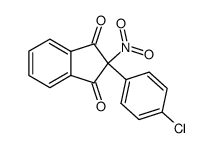 2-(4-chloro-phenyl)-2-nitro-indan-1,3-dione Structure