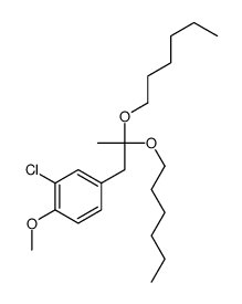 2-chloro-4-(2,2-dihexoxypropyl)-1-methoxybenzene结构式