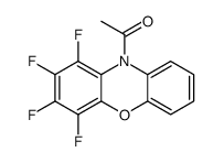 1-(1,2,3,4-tetrafluorophenoxazin-10-yl)ethanone Structure