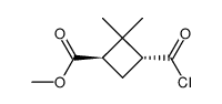 Cyclobutanecarboxylic acid, 3-(chloroformyl)-2,2-dimethyl-, methyl ester (7CI)结构式