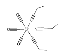 tricarbonyltrispropionitrilechromium(0)结构式