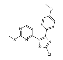 2-chloro-4-(4-methoxyphenyl)-5-(2-methylsulfanylpyrimidin-4-yl)-1,3-thiazole结构式