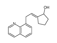 2-(2-quinolin-8-ylethylidene)cyclopentan-1-ol结构式