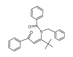 (Z)-3-(N-benzoyl-N-benzylamino)-4,4-dimethyl-1-phenylpent-2-en-1-one结构式