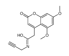 2-(5,7-dimethoxy-2-oxochromen-4-yl)-N-prop-2-ynylacetamide Structure