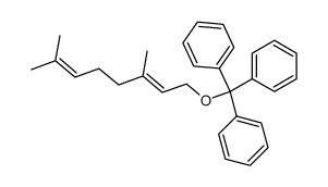 (2E)-3,7-dimethyl-1-triphenylmethoxy-2,6-octadiene Structure