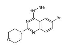 (6-bromo-2-morpholin-4-ylquinazolin-4-yl)hydrazine结构式