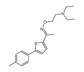 N,N-diethyl-2-[(E)-1-[5-(4-methylphenyl)thiophen-2-yl]ethylideneamino]oxyethanamine Structure