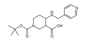 1,3-Piperidinedicarboxylic acid, 4-[(4-pyridinylmethyl)amino]-, 1-(1,1-dimethylethyl) ester结构式