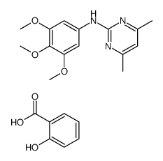 4,6-dimethyl-N-(3,4,5-trimethoxyphenyl)pyrimidin-2-amine,2-hydroxybenzoic acid结构式