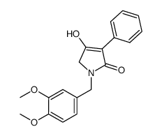 1-(3',4'-dimethoxybenzyl)-4-hydroxy-3-phenyl-1H-pyrrol-2(5H)-one Structure